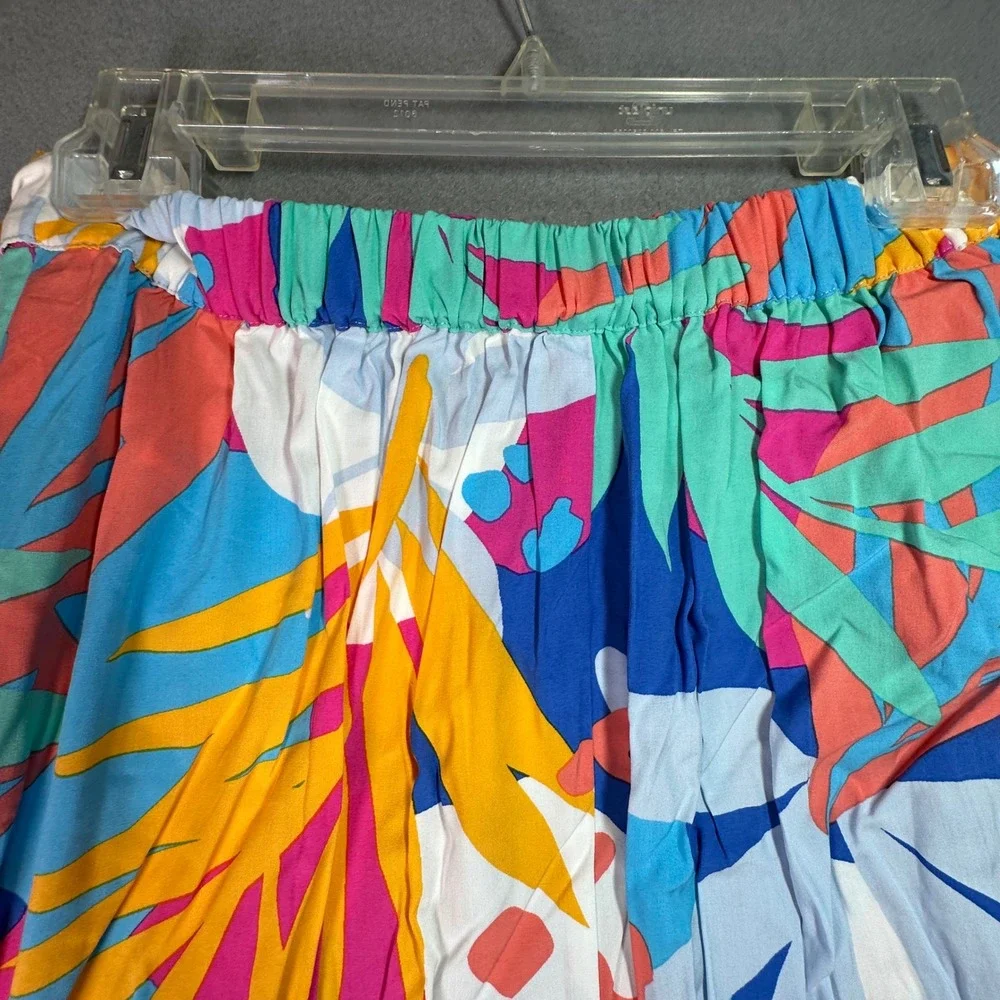 J.Crew Tropical Leaf Wrap Maxi Skirt Summer Resort XS Multicolor Botanical Luau